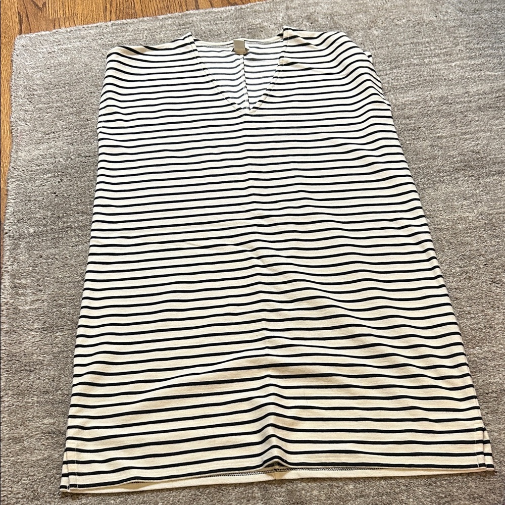 J. Crew Navy and White Striped Tunic Dress